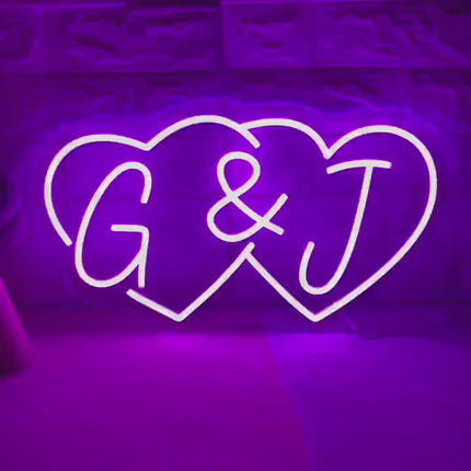 Custom LED Neon Name Sign – Personalized Initials & Color Options