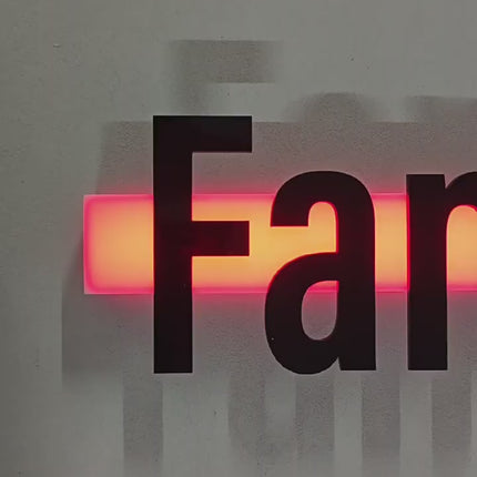 Acrylic LED Business Sign – Custom 3D Letters – Suspended Storefront Lightbox